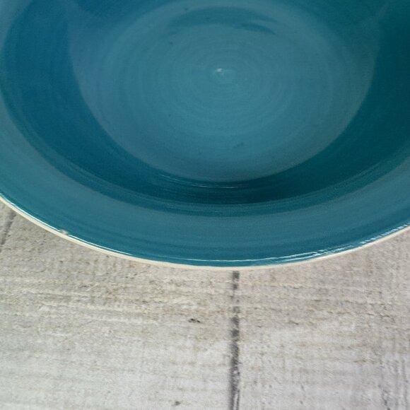 Dover & York DYO1 CIRCLES Rings Swirl Aqua Stoneware Cereal Soup Bowls Set of 2 - Picture 12 of 16